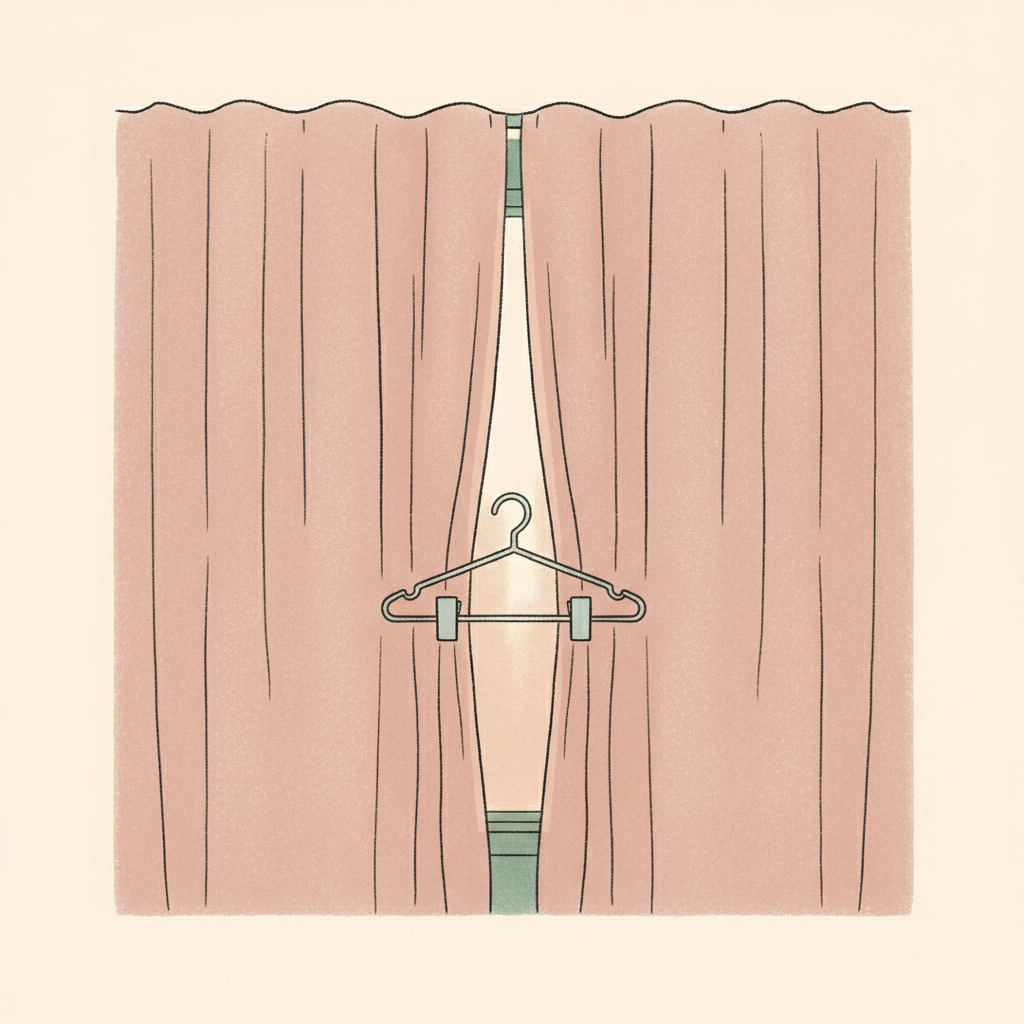Illustration: Clip hotel curtains shut to block light leaks