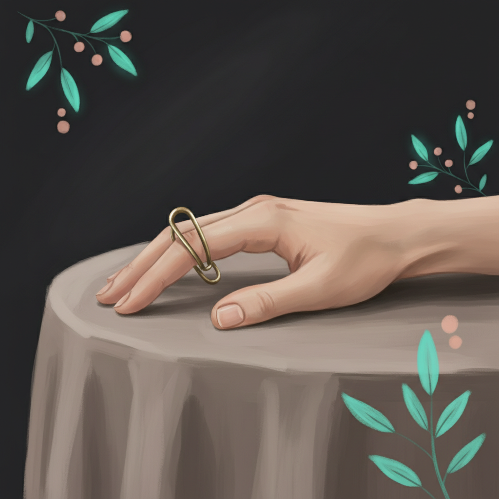 Illustration: Using a chip clip on the hand acupressure point